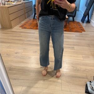 Something navy cropped jeans